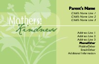 Naturally Kind Full Colour Mummy Contact Cards