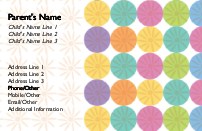 Pinwheel Parade Full Colour Mummy Contact Cards
