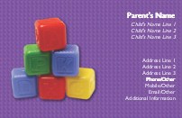 Stacked Blocks Full Colour Mummy Contact Cards