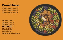 Stained Glass Garden Full Colour Mummy Contact Cards