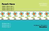 String of Sunflowers Full Colour Mummy Contact Cards
