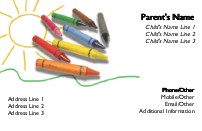 Sunshiny Sketch Full Colour Mummy Contact Cards