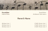 Take Note Full Colour Mummy Contact Cards