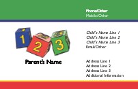 Tumbling Blocks Full Colour Mummy Contact Cards