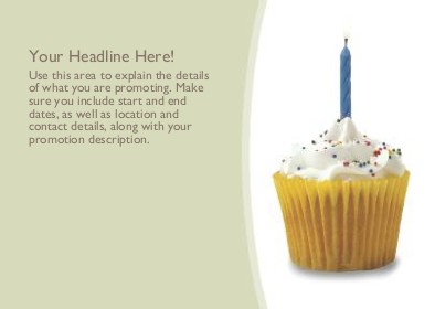Fairy Cake with Candle Full Colour Standard Sized Postcards