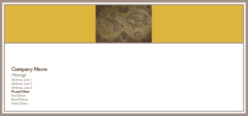 Old Geographic Map Full Colour Compliment Slips