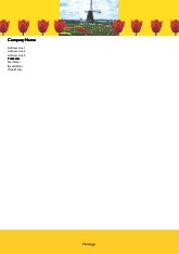 Windmill and Tulips A4 Letterhead