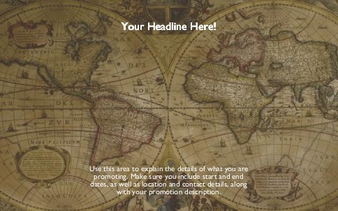Old Geographic Map Full Colour Oversized Postcards