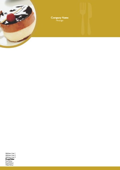 Decorative Ice Cream Sandwich A4 Recycled Letterhead