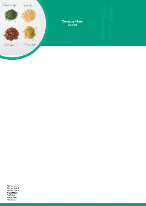 Herbs and Spices A4 Recycled Letterhead