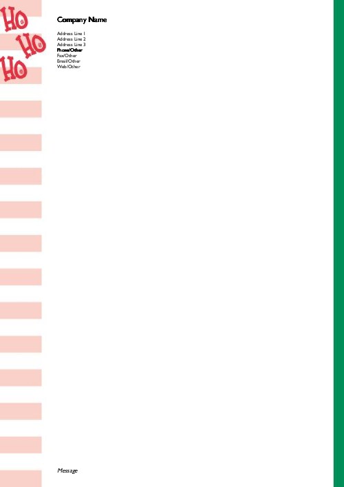 Jolly Lingo Christmas Letterhead - Personalised