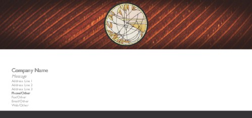 Leaf Pattern Stained Glass Full Colour Compliment Slips