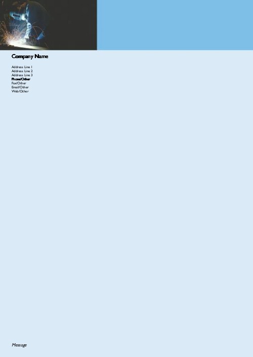 Steel Worker A4 Letterhead