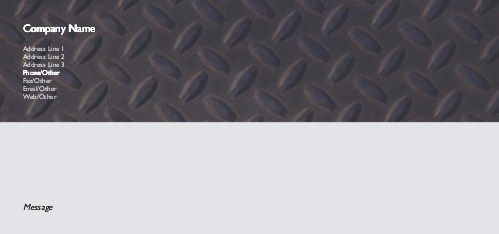 Dark Diamond Plate Full Colour Compliment Slips