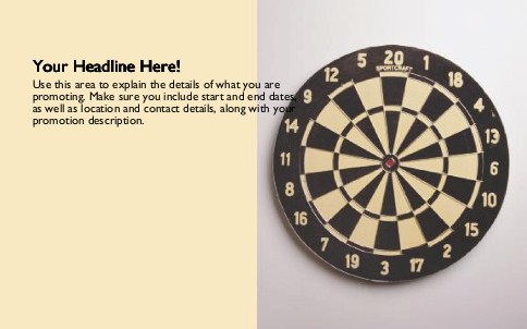 Dartboard Full Colour Oversized Postcards