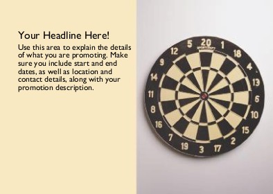 Dartboard Full Colour Standard Sized Postcards