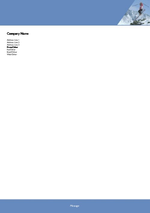 Mountain Top Skier A4 Recycled Letterhead