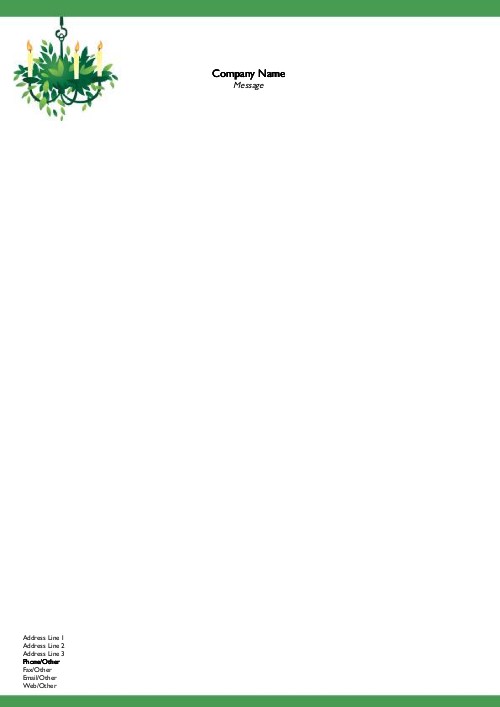 Christmas Chandelier Christmas Letterhead - Personalised