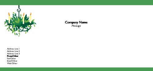 Christmas Chandelier Full Colour Compliment Slips