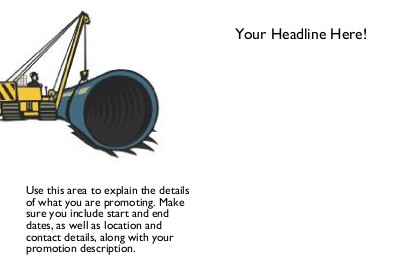 Laying Pipe Full Colour Standard Sized Postcards