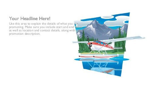 Aeroplane on the Water Full Colour Oversized Postcards