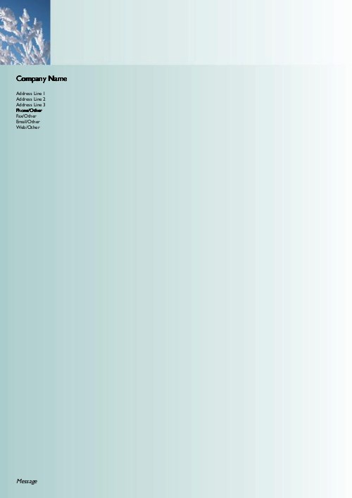 Snow on Branches Christmas Letterhead - Personalised