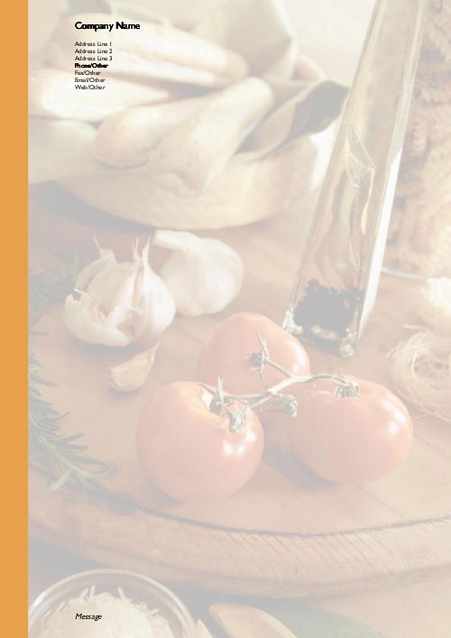 Mediterranean Flavour A4 Recycled Letterhead