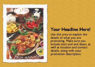 Bon Appetit Full Colour Standard Sized Postcards