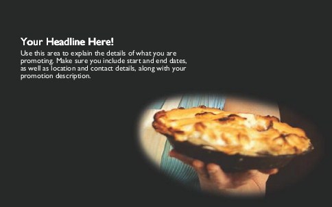 Fresh Baked Pie Full Colour Oversized Postcards