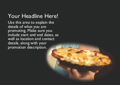 Fresh Baked Pie Full Colour Standard Sized Postcards
