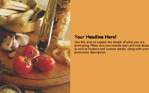 Mediterranean Flavour Full Colour Oversized Postcards