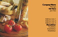 Mediterranean Flavour Full Colour Business Cards