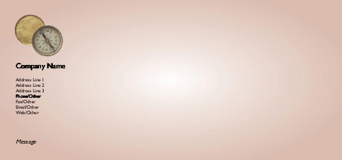 Pocket Compass Full Colour Compliment Slips