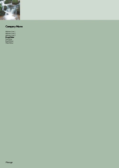 Water Flowing Over Rocks A4 Recycled Letterhead