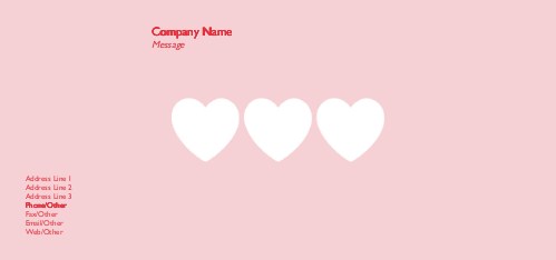Chain of Hearts Full Colour Compliment Slips