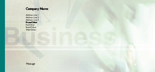 Business As Usual Full Colour Compliment Slips