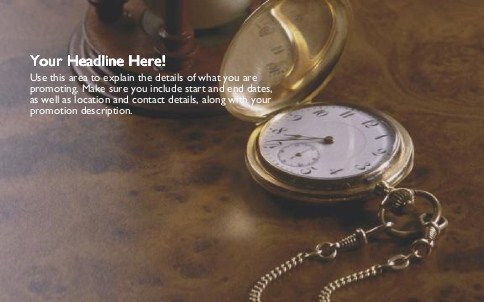 Gold Pocket Watch Full Colour Oversized Postcards