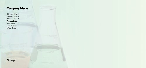 Lab Beakers Full Colour Compliment Slips