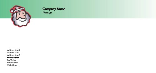 Santa's Face Full Colour Compliment Slips