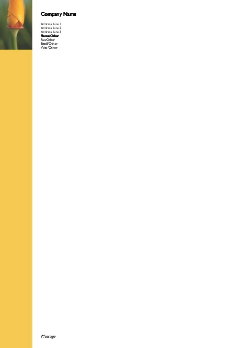 Yellow Rosebud A4 Recycled Letterhead