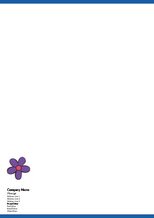 Flower Power A4 Letterhead