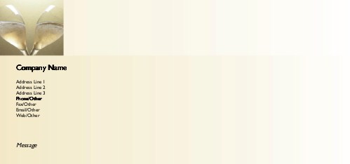 Champagne Toast Full Colour Compliment Slips