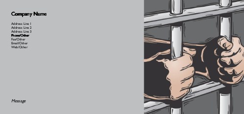 Gaol Cell Full Colour Compliment Slips