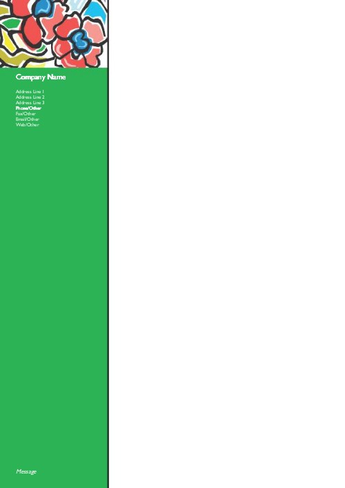 Abstract of Flowers A4 Recycled Letterhead