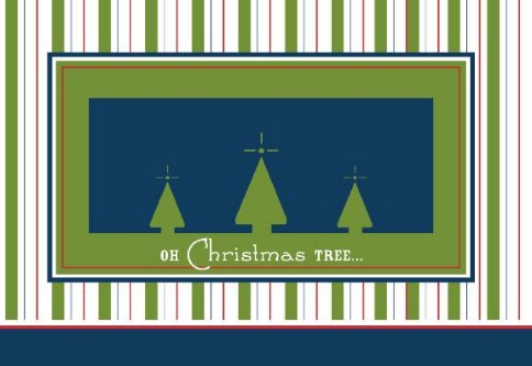 Evergreen Wishes Personalised Christmas Cards