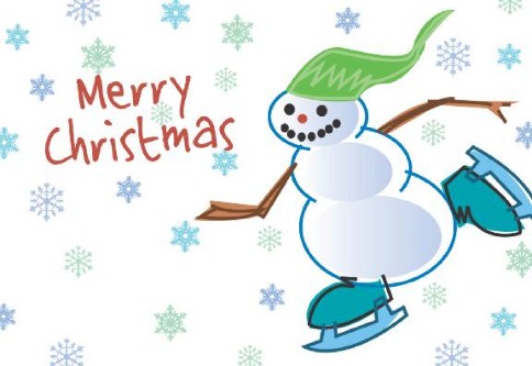 Frosty on Ice Personalised Christmas Cards