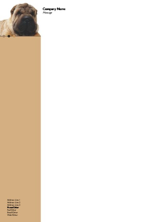 Shar-Pei Puppy A4 Letterhead
