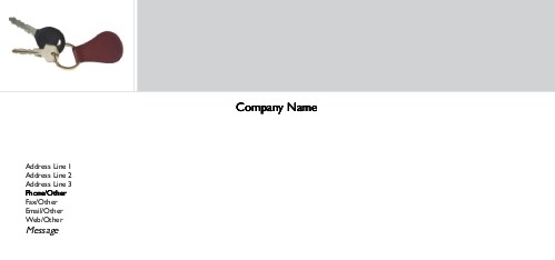 Set of Keys Full Colour Compliment Slips