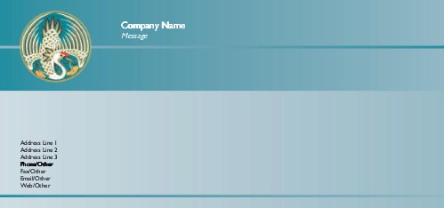 Asian Crane Full Colour Compliment Slips
