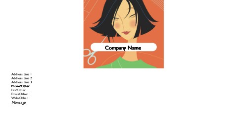 Bob Haircut Full Colour Compliment Slips
